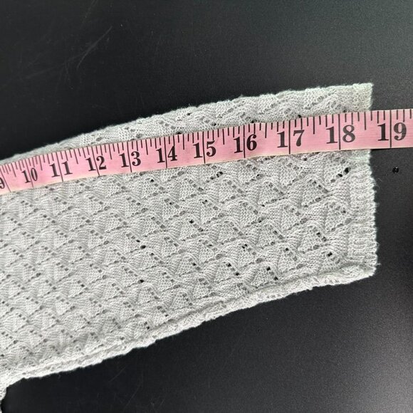 VTG A Knitch Above Gray Sweater Diamond Pattern Fringe Hem Plus Sz 2X - Picture 8 of 8